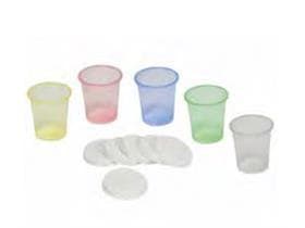 Medikamenten Becher 30 ml, gelb mit Skala, 30 ml, aus Polypropylen (PP)