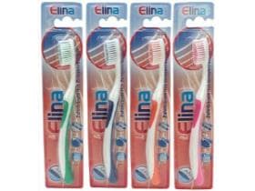 Zahnbürsten Elina, medium, Multikopf 1er mit Zungenreiniger,